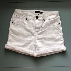 White Jean Shorts
